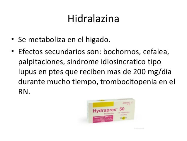 hidralazina en el embarazo